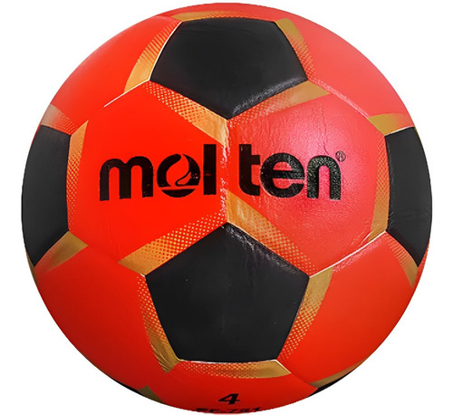 Balón De Fútbol Molten Pf-751 No.4 Claisco Todo Terreno Pu Color Naranja