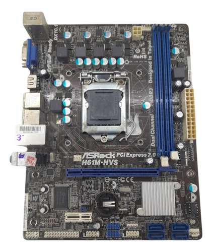 Placa Mae Asrock H61m-hvs Ddr3 Lga 1155 Sem Espelho (Recondicionado)