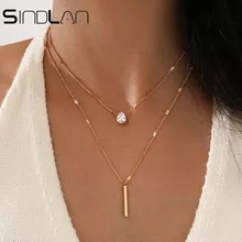 Conjunto De Collar Con Colgantes Geométricos De Cristal Para