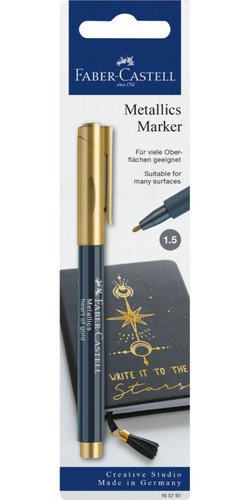 Marcador Multisuperficie Metallics Faber-castell Dorado