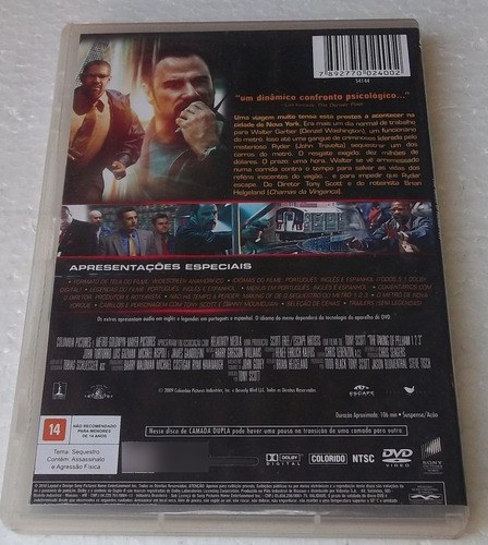 Dvd O Sequestro Do Metro 123 - Denzel Washington (Usado)