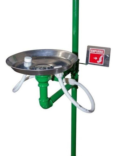 Kit Chuveiro Lava Olhos Emergência Placa Tampa Proteção