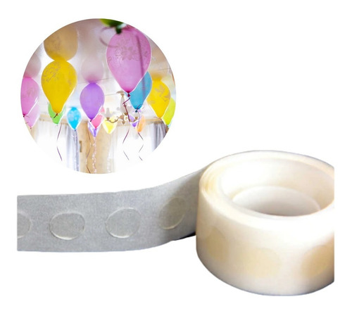 Imagen 4 de 10 de Cinta Bifaz De Acetato Pegamento Para Globos Decoracion