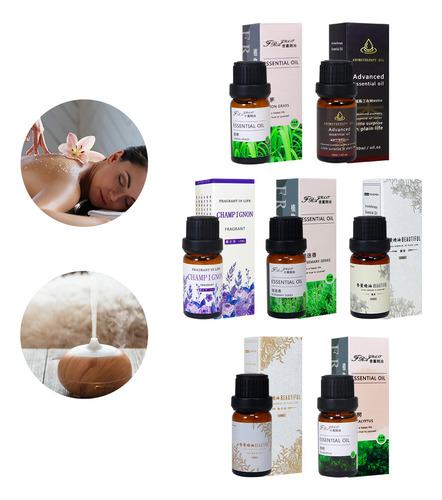 Pack 7 Esencias Aromáticas Para Difusor Slim Company Aceite Para Aromaterapia Diferentes Aromas Naturales 10ml C/u