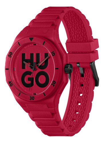 Reloj Hugo Para Hombre 1530328 Silicona Rojo