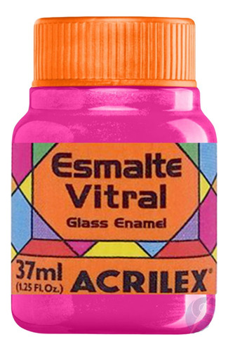 Tinta Esmalte Vitral - 527 Pink 37ml Acrilex