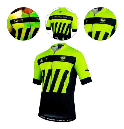 Camisa Freeforce Masculina Sport Transit Amarela Fluor Pret