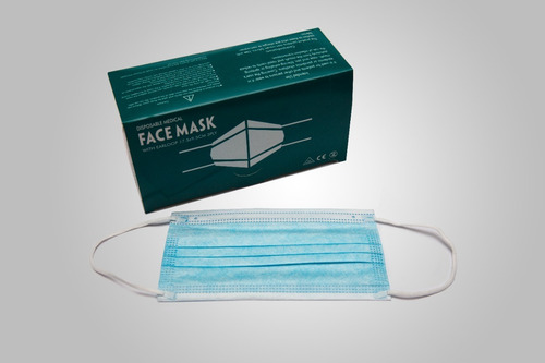 Imagen 3 de 3 de Mascarilla Facial Barbijo Antibacterial X 50 Unidades