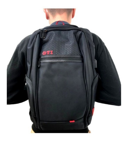 Mochila Turbocharged Gti Volkswagen Cor Preto
