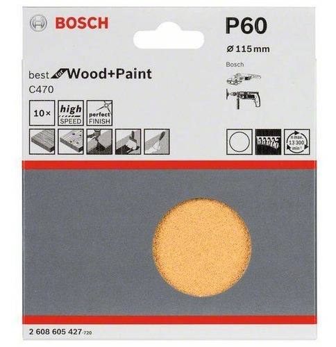 Disco Lija Para Madera / Pintura Grano 60 Bosch