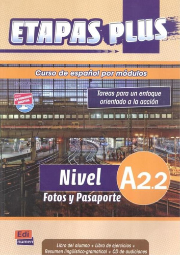 Etapas plus A2.2 - Libro del alumno + CD, de Equipo Entinema. Editora Distribuidores Associados De Livros S.A., capa mole em español, 2007