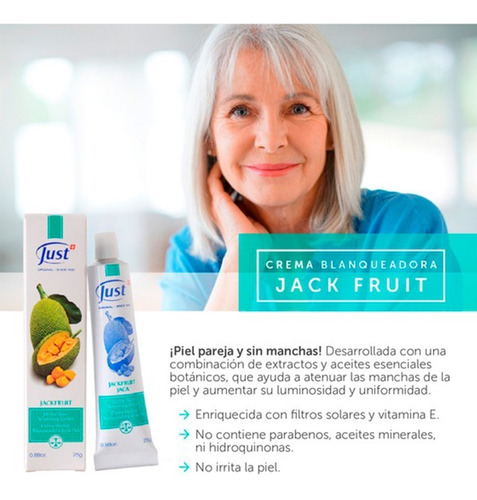 Imagen 8 de 8 de Crema Blanqueadora De Jackfruit 25g Swiss Just