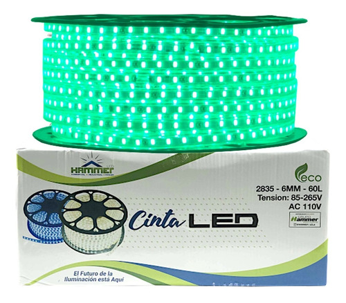 Cinta Led 2835 Verde 110v Hammer - Por Metro