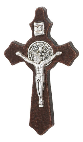 10 Colgante Inri Madera Crucifijo Jesús Cruz San Benito