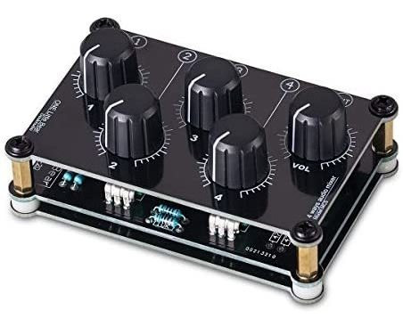 Mezcladora Douk Audio Mc5 Mini Portátil De 4 Canales -negro
