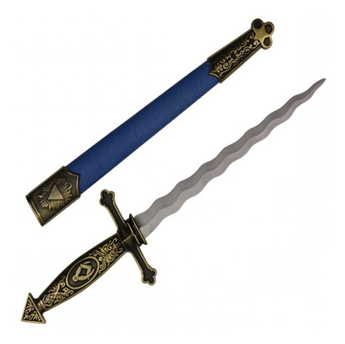 Daga Templaria De 43 Cm Con Funda Rigida Decorada