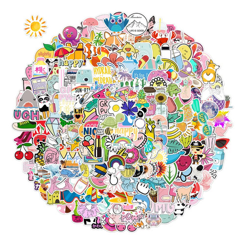 Conjunto De 100 Adesivos Visco Cartoon 2025,
