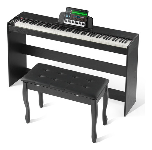 Vevor Piano Digital Ponderado 88teclas Totalmente Ponderadas