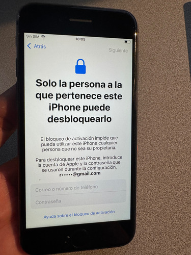 Iphone 8 Para Piezas Con Icloud Negro