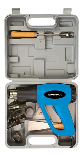 Kit Pistola De Calor Gamma G1935kar 2000w Celeste + Maletín