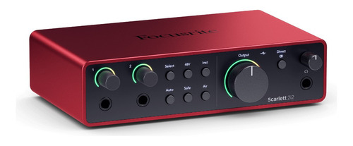 Kit Interface De Áudio Focusrite Scarlett 2i2 Studio 4th Gen Cor Vermelho
