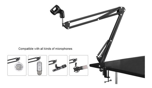 Soporte Para Micrófono Brazo Estudio Condenser Profesional