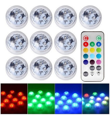 10 Pieces Of Waterproof Led Pool Lights With