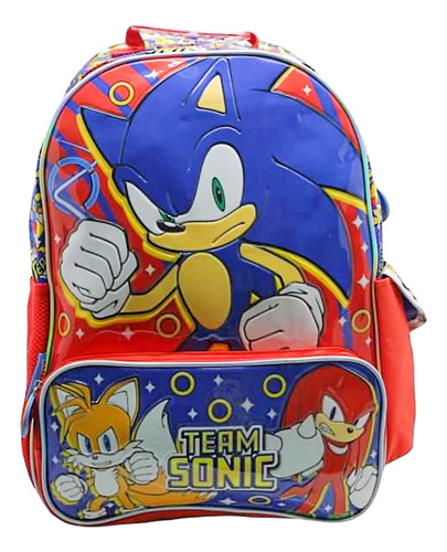 Mochila Infantil De Espalda 18  Sonic Team Sega Original