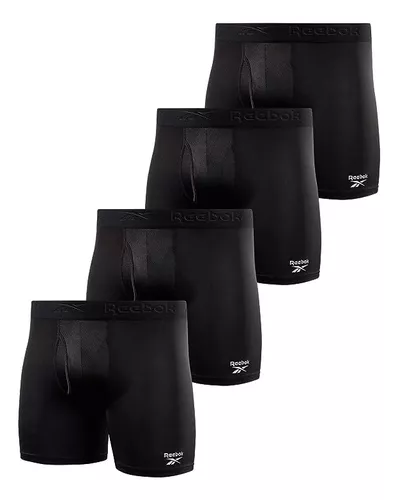 4 Calzoncillos Boxers Para Hombre Poliéster Y Elastano Reebok