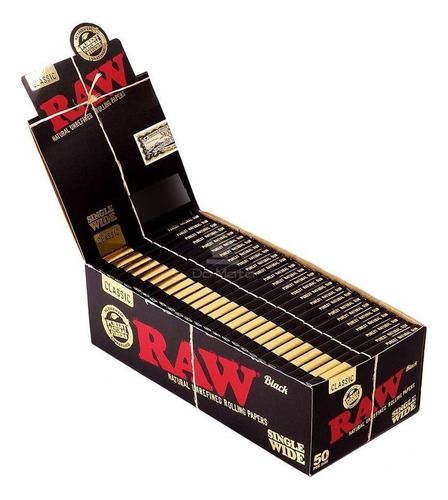 Papéis Para Cigarros Raw Seda Wide De 1 X 50 U