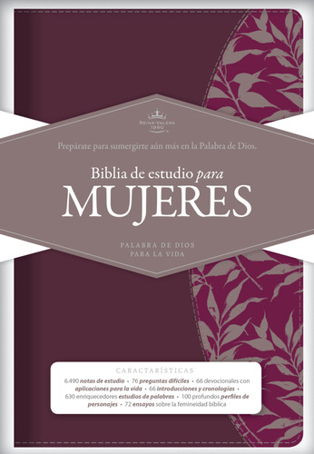 Biblia De Estudio Para Mujeres Vinotinto Fucsia Rvr60 B&H Reina Valera