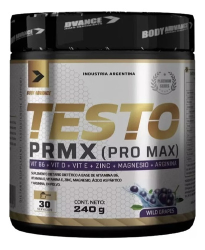 Testo Prmx Body Advance 240grs Arginina Magnesio Zinc