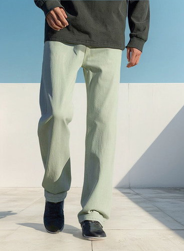 Bolso Jeans Pantalón Ancho Corte Recto Carpintero Unisex