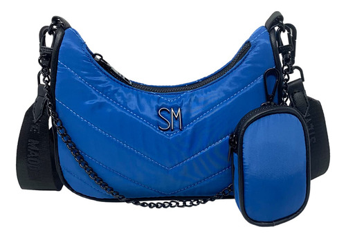 Bolso Steve Madden Btamela (nylon Acolchado Azul)