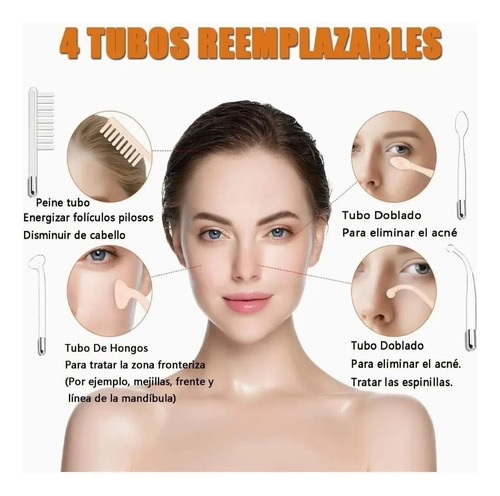 Alta Frecuencia Facial Mejora Circulación Sanguínea Piel Blanco