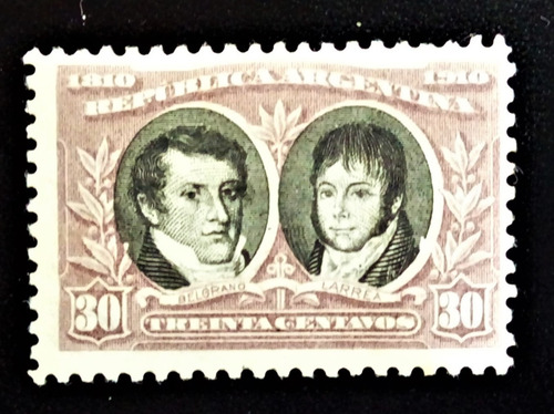 Argentina, Sello Gj 310 30c Revolución 1910 Nuevo L14502