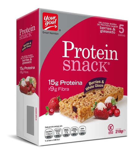 Yourgoal Barra Protein Snack Berries With Glaze Caja 5un