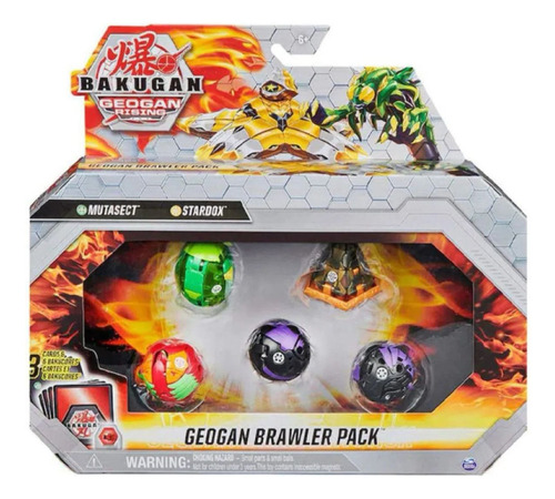 Bakugan Geogan - 5 Figuras - Mutasect E Stardox