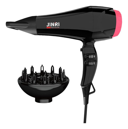 Sedacor D/cabello Jinri Iónico Profesional 1800w - Negro