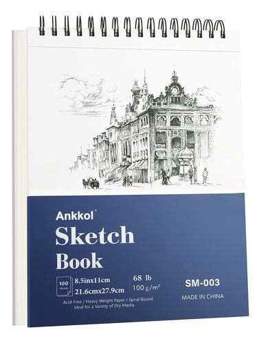 Sketchbook 8.5x11 Inch,100 Sheets Sketch Pad, Pack Of 1...