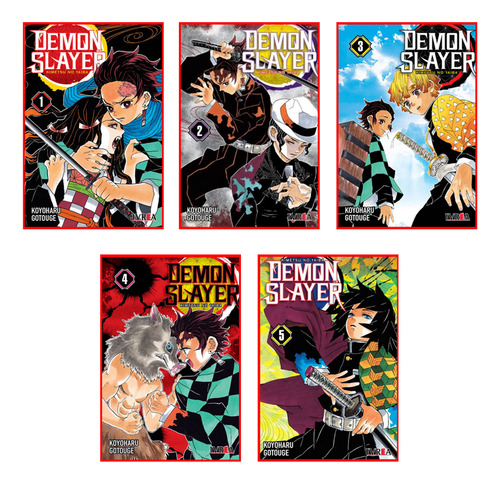 Combo Demon Slayer - Kimetsu No Yaiba 1 A 5 - Manga - Ivrea