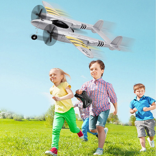 P38 Rc Fighter Plane Foam Aircraft Model De Juguete