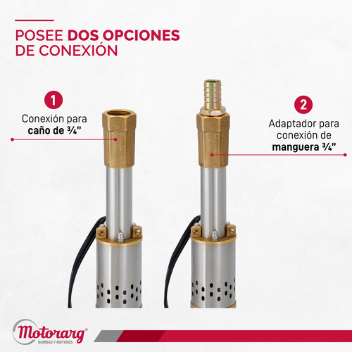 Bomba Sumergible Pozo Motorarg Bmt 200m Eleva 40mts Altura