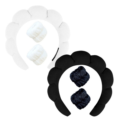 Kit 2 Tiara Make-up Cloud For El Cuidado De La Piel