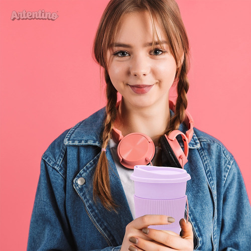 Imagen 5 de 8 de 4 Vaso Térmico Jarro Café Taza Térmica Tapa Y Faja Silicona