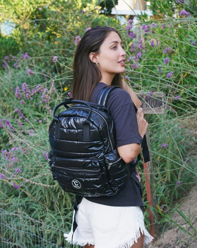 Mochila Urbana Termica Impermeable Celsius Dubai Maternal Color Negro Metalizado Diseño De La Tela Lisa