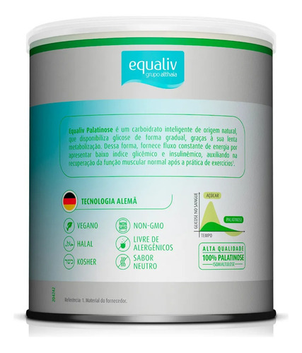 Palatinose 300g Equaliv - 100% Isomaltulose - Sem Sabor