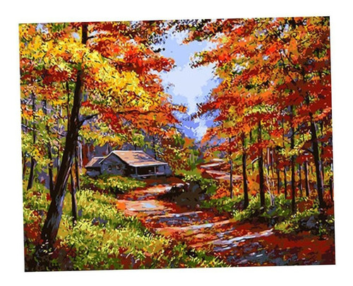 Pintura De Bricolaje Por Números Paisaje De Otoño