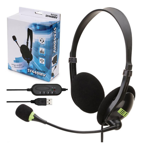 Fone De Ouvido Com Fio Usb De 3,5 Mm Com Microfone Hd Call C