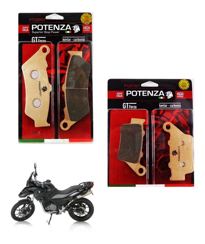 Kit Pastilhas Diant Traseira Potenza Metalica Bmw G 650gs